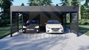 Aluminium dubbele carport elsdon 01