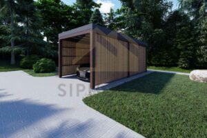 Moderne Houten Carport Heaton 01