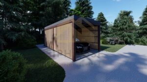 Moderne Houten Carport Heaton 03