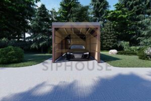 Moderne Houten Carport Heaton 04