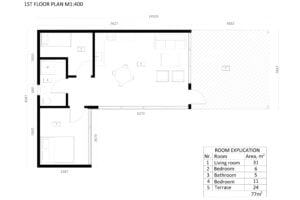 groot tuinhuis sip Geïsoleerd helsinki 01 plan