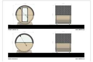 Houten Barrelsauna Preston 2.3x2.0 01 facad