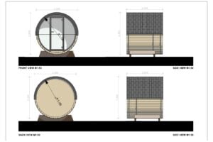 houten barrelsauna warrington 2.3x2.0 01 facade