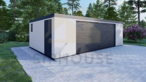 Prefab Dubbele Garage Tregarne 01