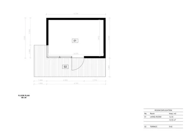 prefab tuinkantoor belgrade 01 plan