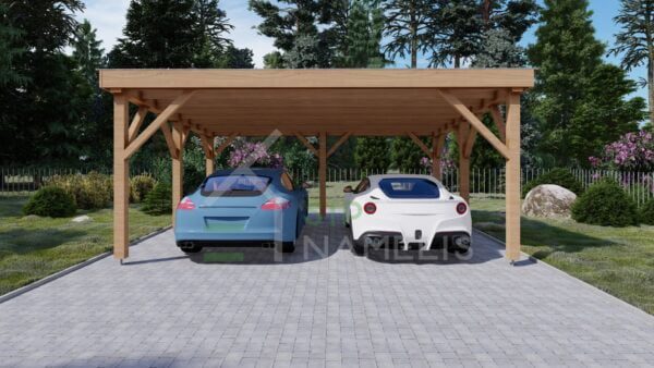 Houten Dubbele Carport Aethelstan, 5x4 m 6