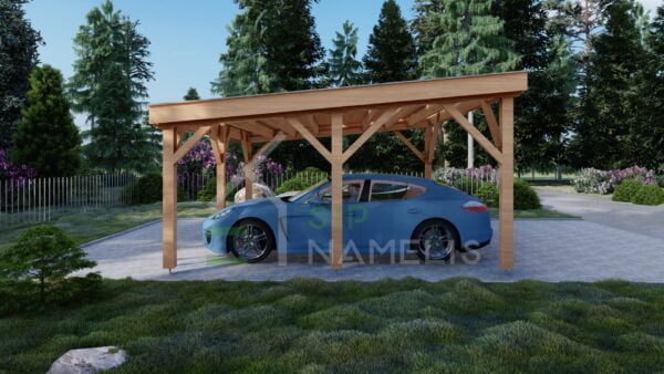 Houten Dubbele Carport Aethelstan, 5x4 m 2