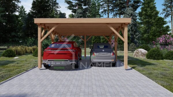 Houten Dubbele Carport Aethelstan, 5x5 m