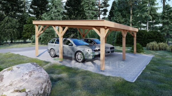 Houten Dubbele Carport Aethelstan, 6x6 m