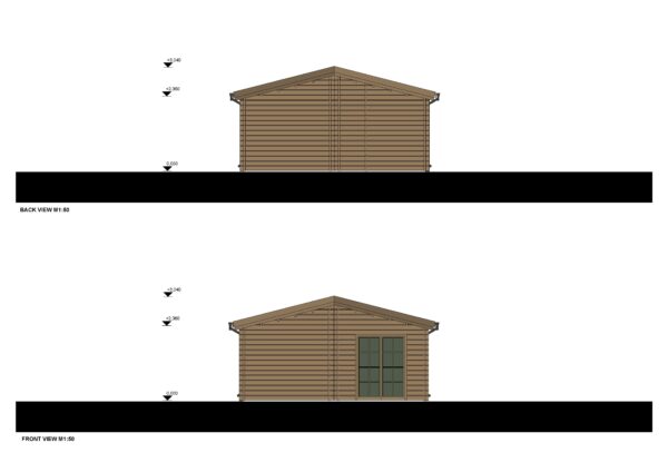 Blokhut Rick (Geïsoleerd, 44+44mm), 90m² 6