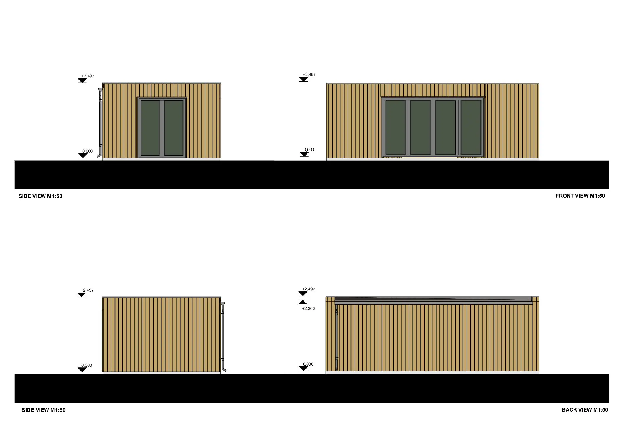 Houten Huis Hugo (Geïsoleerd, 34 mm + gevelbekleding), 24m² - Afbeelding 6