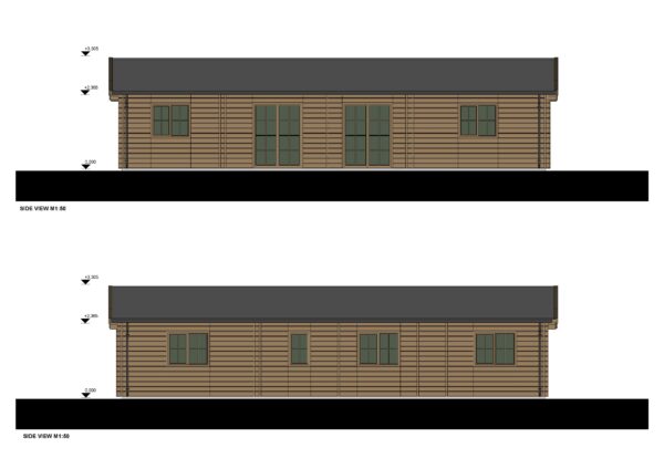 Blokhut Mark (44+44 mm), 103 m² 7