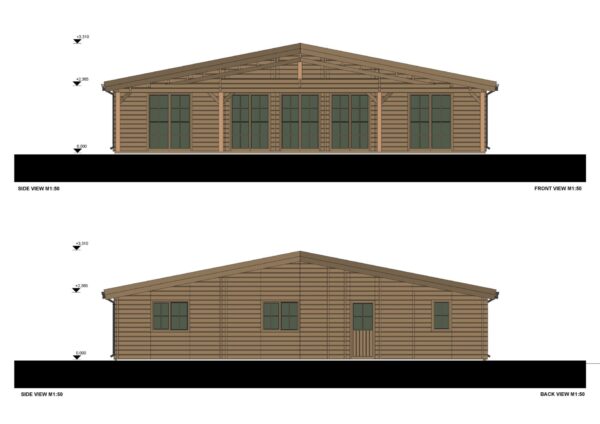 Blokhut Tess, (44+44mm), 100m² 9