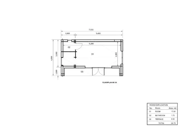 Houten Huis Julia (34 mm + gevelbekleding), 22 m² - Afbeelding 7