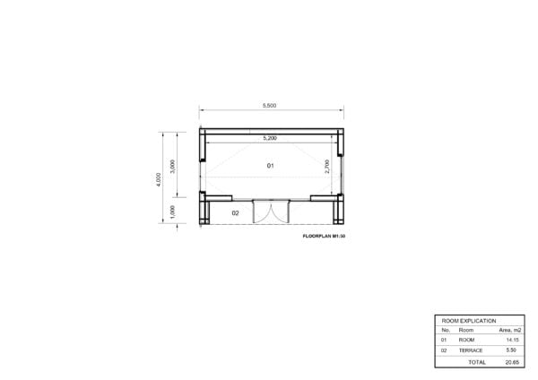 Houten Huis Julia (34 mm + gevelbekleding), 20m² 7