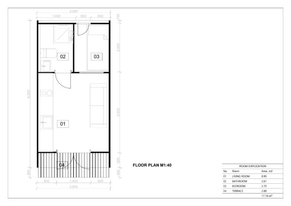 houten-camping-pod-Eagle-44mm-18m²-01-plan