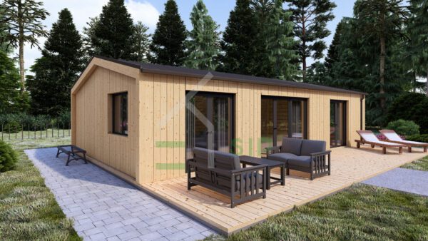 Houten huis Lotte (Geïsoleerd, 44 mm + gevelbekleding), 63 m² 4