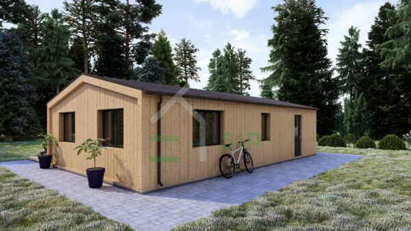 Houten huis Lotte (Geïsoleerd, 44 mm + gevelbekleding), 63 m² 2