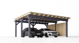 Dubbele houten carport Subaru F, 6x6, 36m²