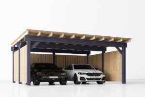 Dubbele houten carport Subaru FR, 6x6, 36m²