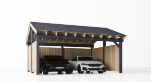 Dubbele houten carport Subaru SP, 6x6, 36m²