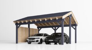 Dubbele houten carport Subaru SR, 6x6, 36m²