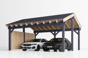 Dubbele houten carport Subaru SR, 6x6, 36m²