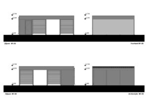 Dubbele stalen carport met berging Rita SA, 6x7.8, 44m²