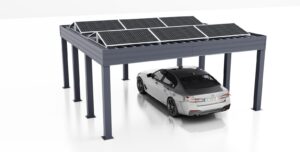 Dubbele stalen carport met zonnepanelen Guusje, 6x6, 36m²