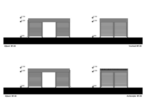 Stalen Carport Rita VS, 3x6, 18m²