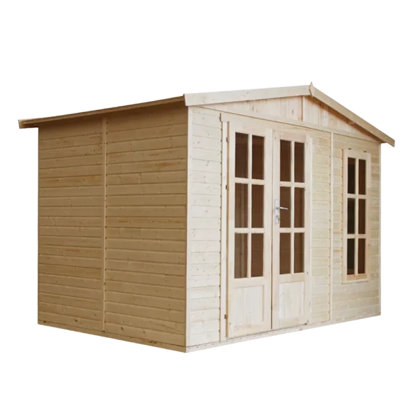 Garden Office With Floor and Shingles – 303 x 199 cm – 6 m2-01