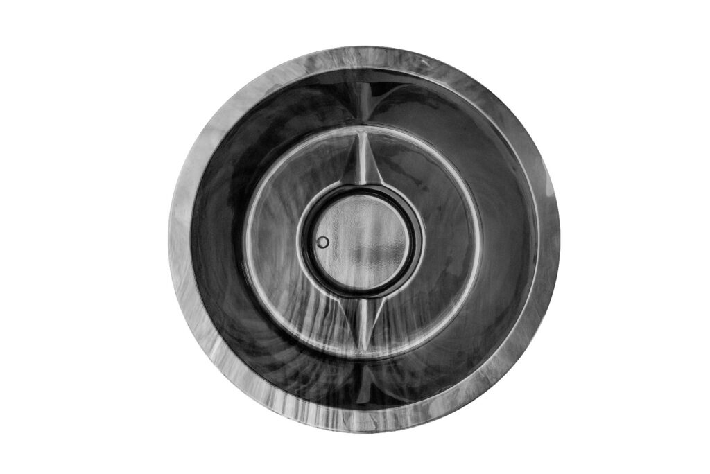 Hottub met acryl inzet - Zwart (marmer imitatie)
