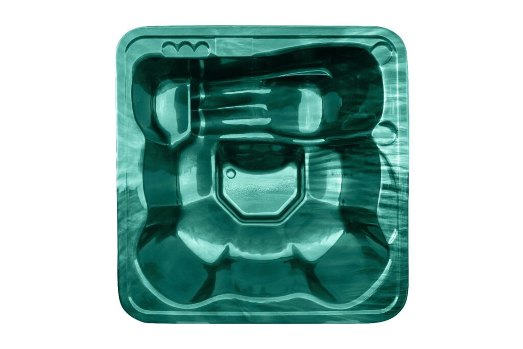 Hottub met acryl inzet - Groen (marmerimitatie)