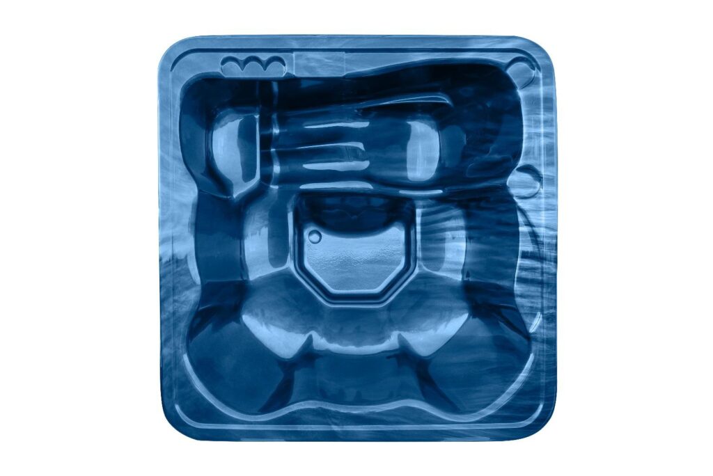 Hottub met acryl inzet - Blauw (marmerimitatie)