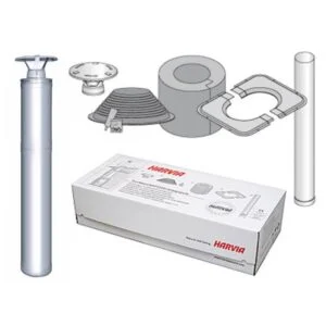 Schoorsteen door de muur